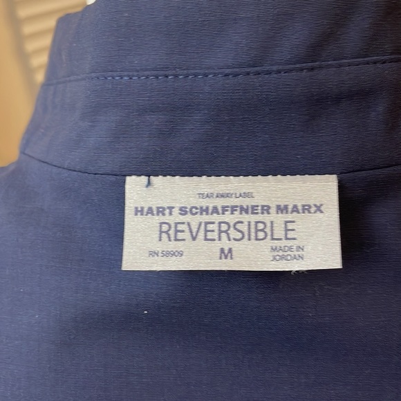 Hart Schaffner Marx REVERSIBLE Navy Tech Wool Performance Full Zip Vest - Picture 10 of 12